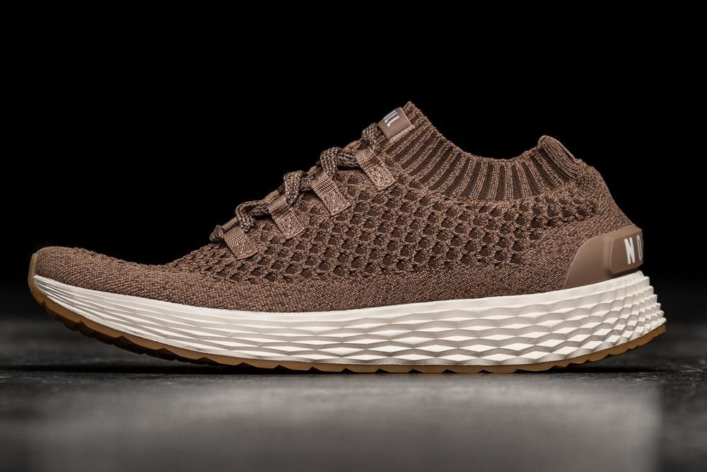 Chaussure Running NOBULL Homme Grise Foncé - Chaussures NOBULL Espresso Knit Runner,France (1807-YIK